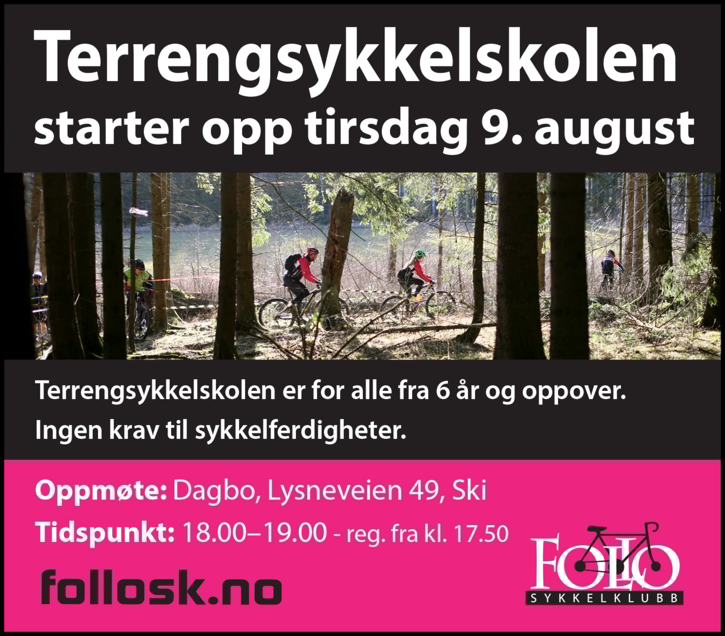 Terrengsykkelskolen starter opp igjen etter ferie